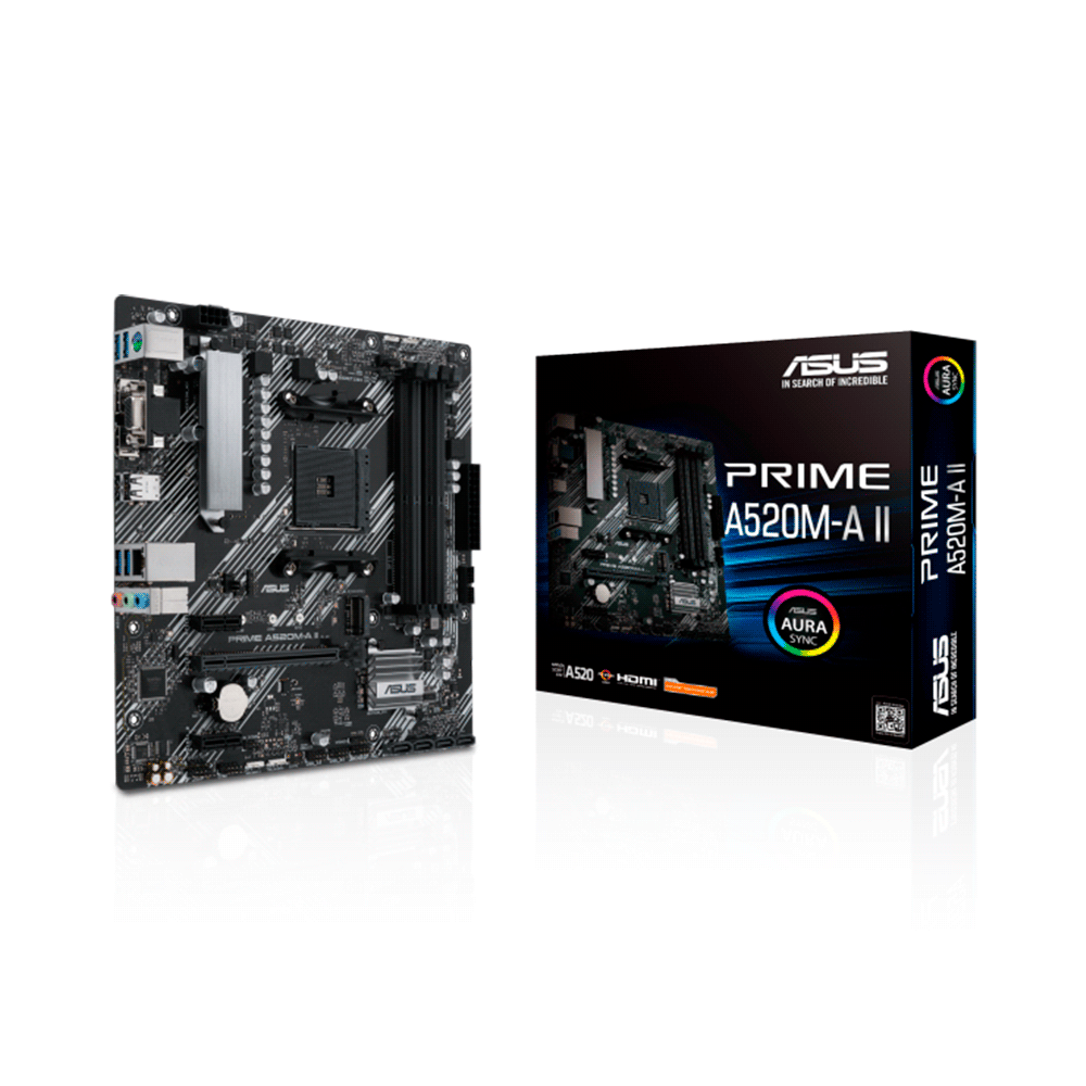Placa Madre Asus Am4 Prime A520m-A Ii V/S/R/Hdmi/Dp/M.2/Ddr4/Matx