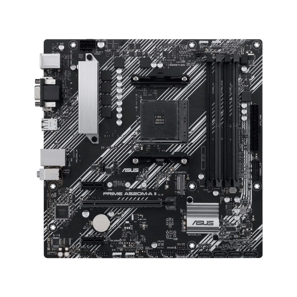 Placa Madre Asus Am4 Prime A520m-A Ii V/S/R/Hdmi/Dp/M.2/Ddr4/Matx