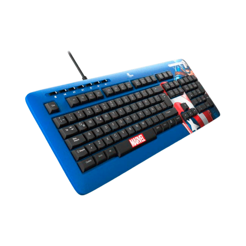 Teclado Xtech Usb Xtk-M401ca Capitan America Esp/Azul/Multimedia