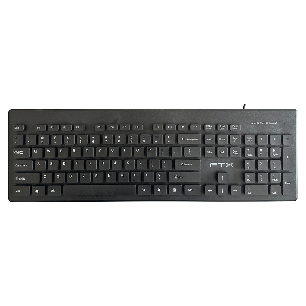 Teclado Ftx Usb Ftxk100e Numerico/Ingles/Negro