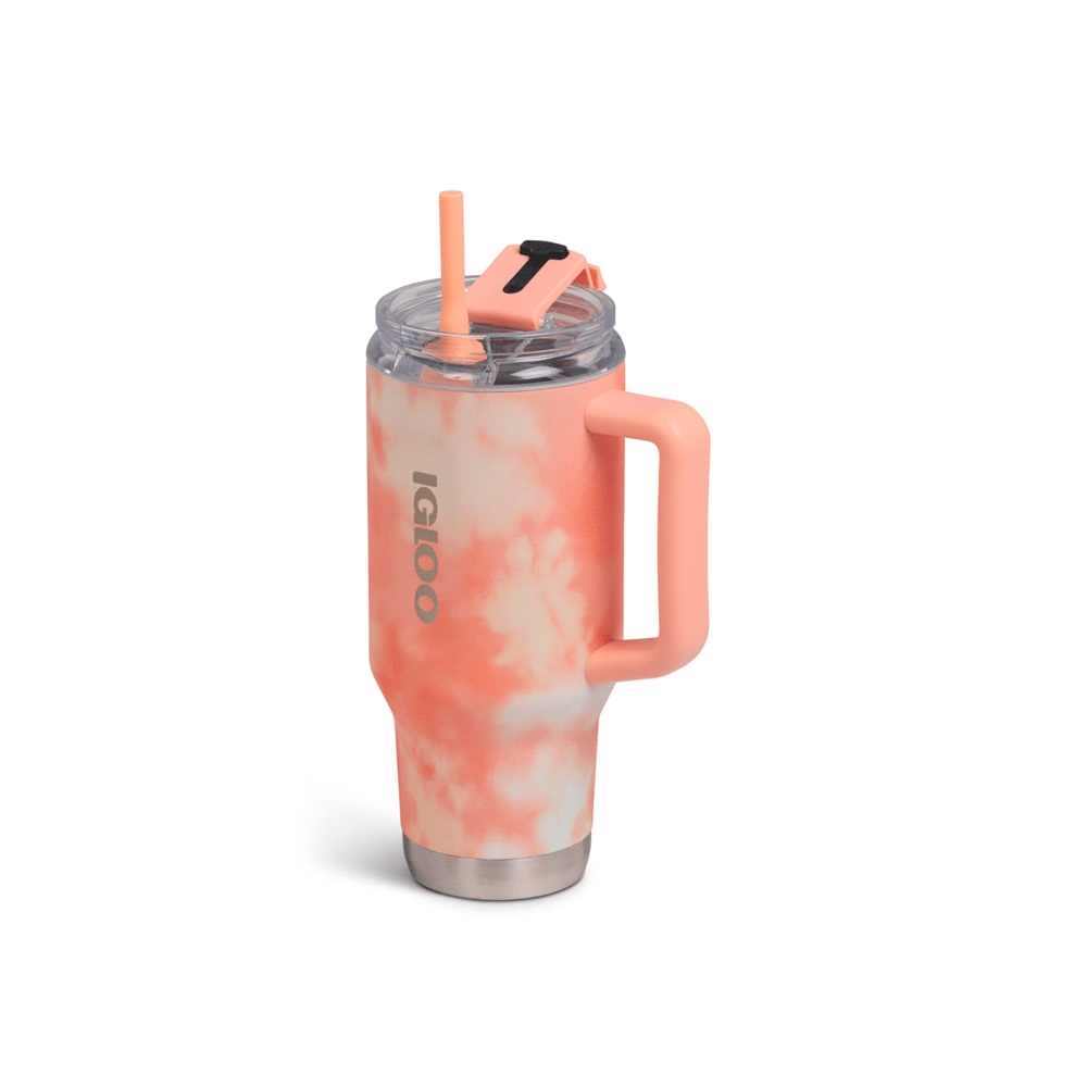Vaso Termico Igloo 950ml Ice Dye Naranja C/Pajita 71312