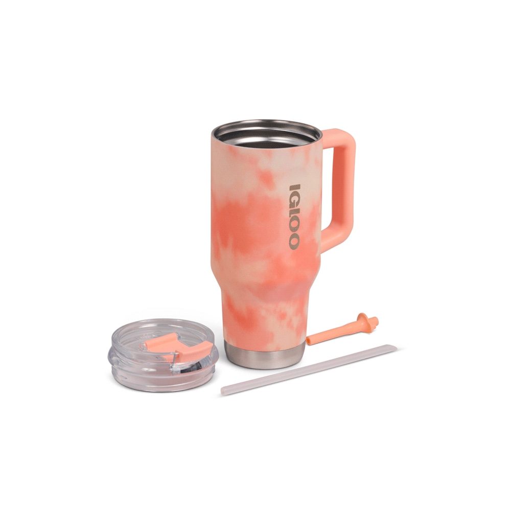 Vaso Termico Igloo 950ml Ice Dye Naranja C/Pajita 71312