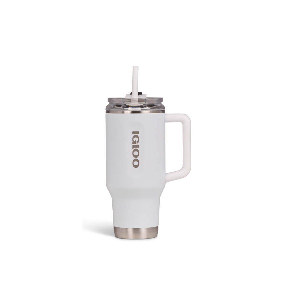 Vaso Termico Igloo 950ml Blanco C/Pajita 71221