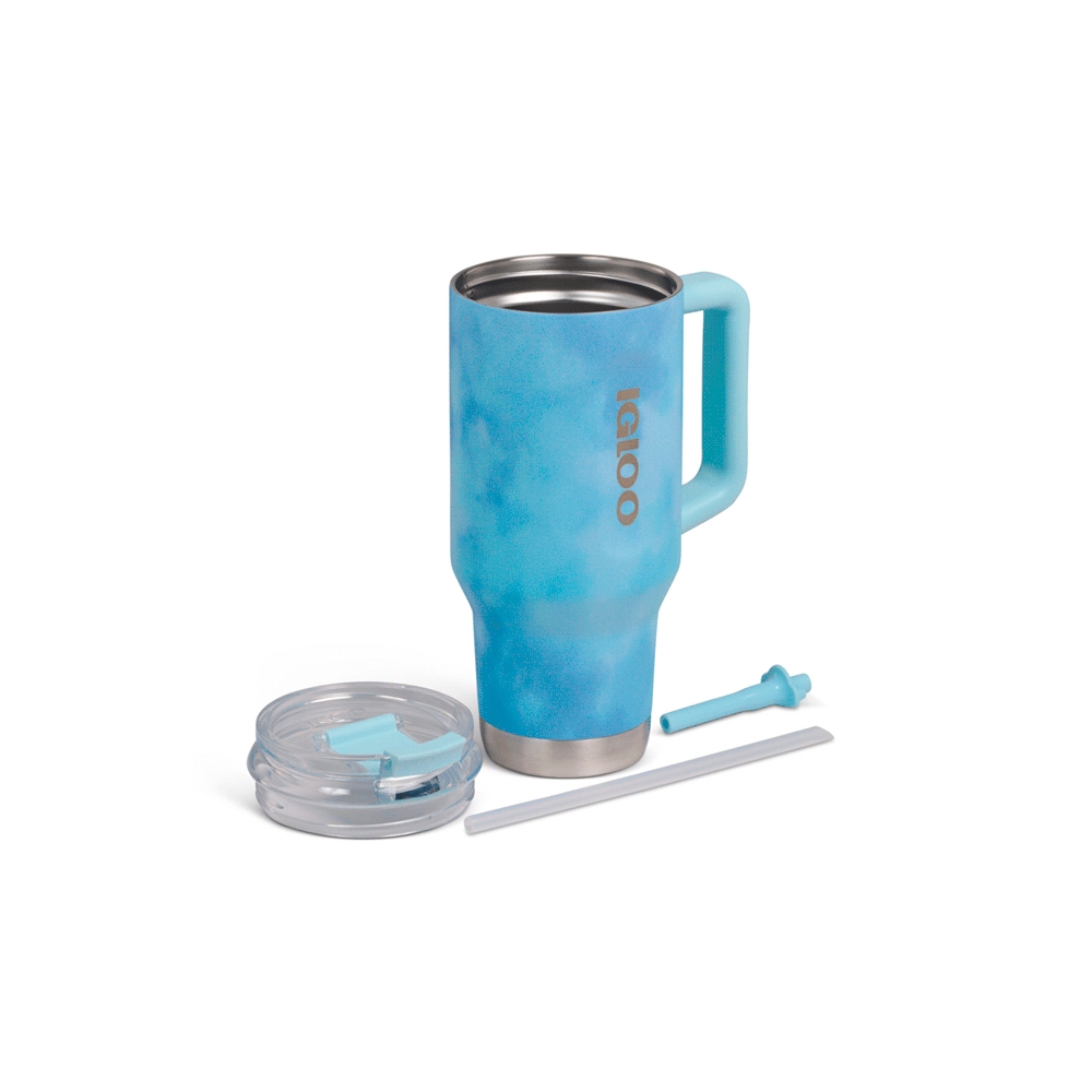 Vaso Termico Igloo 950ml Ice Dye Azul C/Pajita 71309