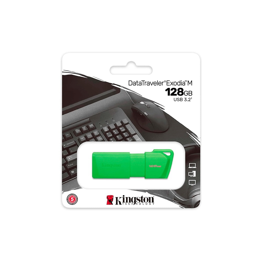 Pendrive Kingston Datatraveler Exodia M 128gb Kc-U2l128-7lg Usb-A Verde