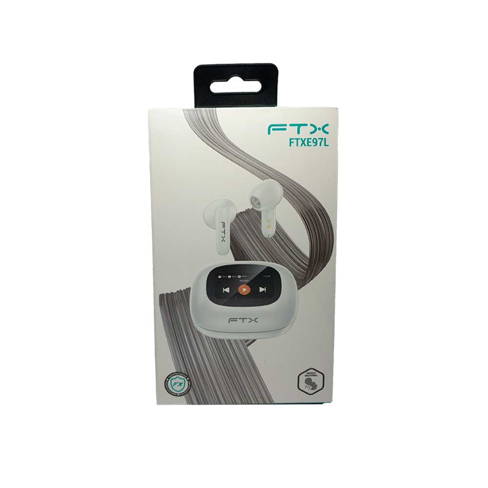 Auricular Con Microfono Ftx E97l-Wh Bt/Mic/Touch/Ipx6 Blanco C/Pant Led