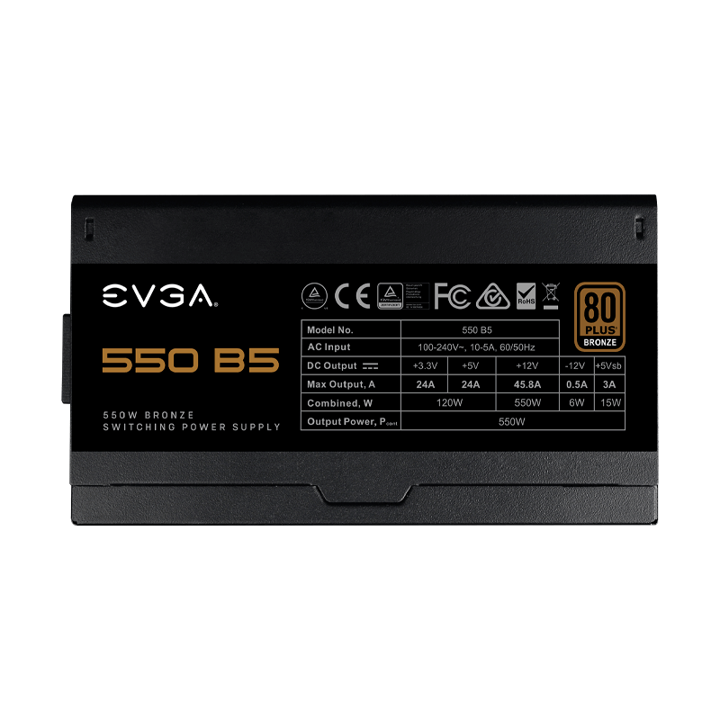 Fuente evga 550w 80plus bronze 220-b5-0550-v1 Fuente evga 550w 80plus bronze 220-b5-0550-v1